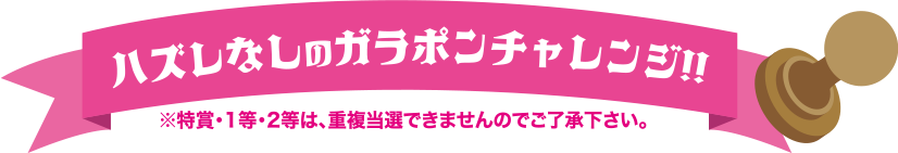 ハズレなしのガラポンチャレンジ！！