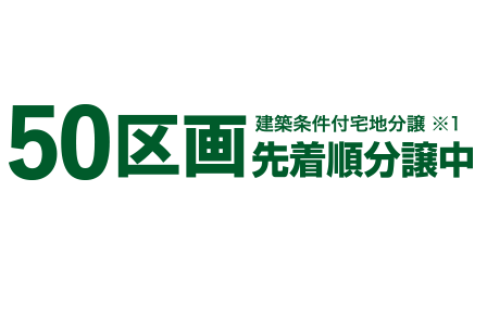 50区画先着順分譲中